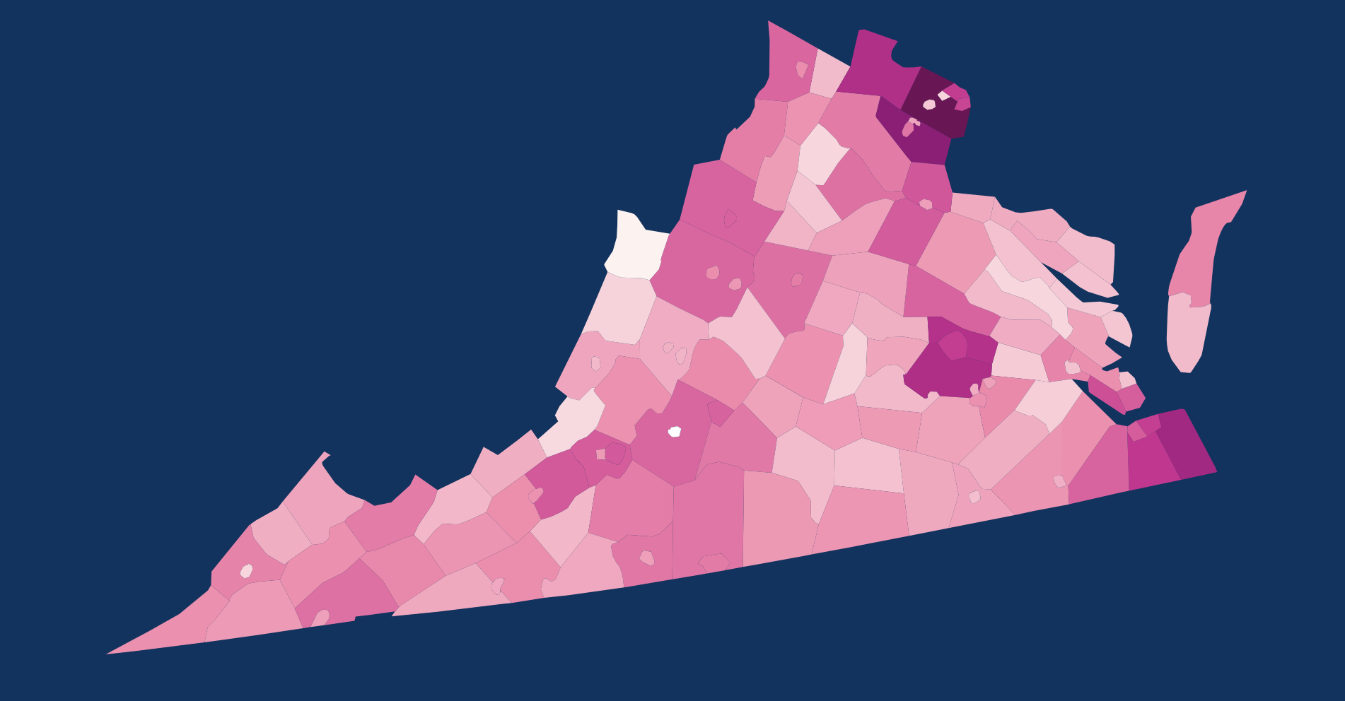 Virginia COVID Cases Map by County: All COVID-19 Statistics Updated Daily